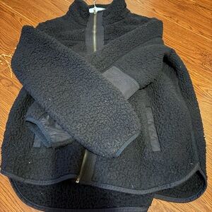 Women Abercrombie full-zipped Sherpa Teddy Jacket Size XL